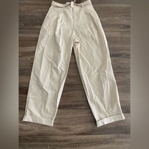 Uniqlo U wide fit tuck pants cream